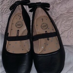 Wonder Nation Black Kids Ballet Flats